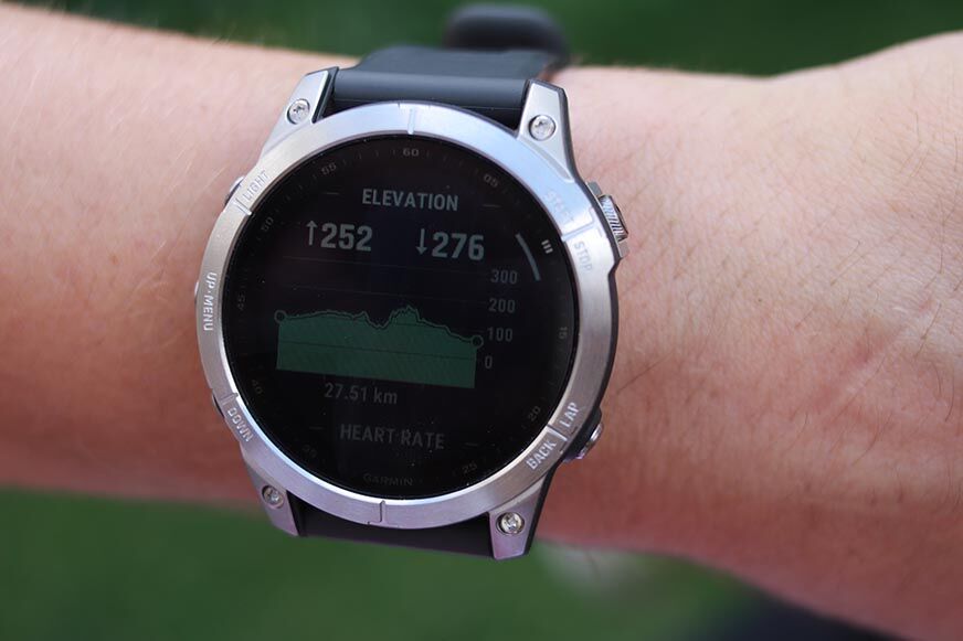 You can see the altimeter on the Garmin Fenix 7.